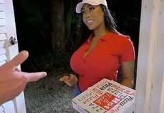 Pizza Delivery Girl Moriah Mills Gets Her Cooch Fucked Doggy Style