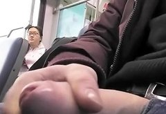 Exhibitionist Wanked Off His Fat Cock In Front Of A Chubby Chinese Student