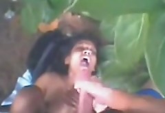 Black Latin Girl Vs Big White Dick In Jungle